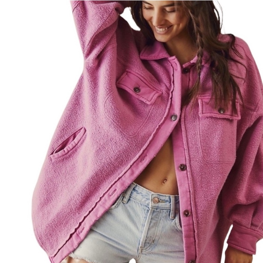 Free People Ruby Jacket in Pink Envy Size Small